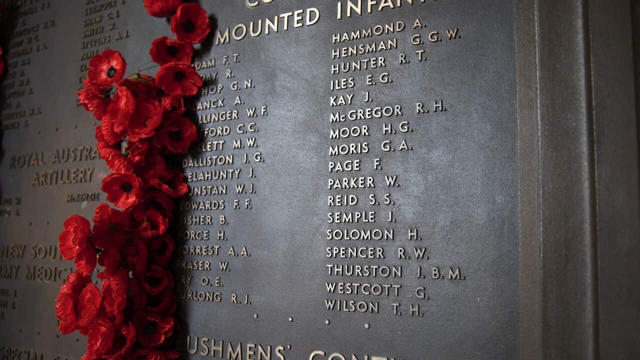 Private Walter Joseph Parkers name on the plaque at the Australian War Memorial (supplied AWM).jpg