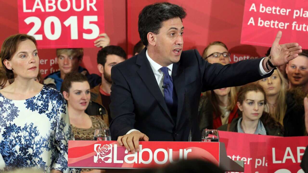 Britain's Labour Party leader Ed Miliband