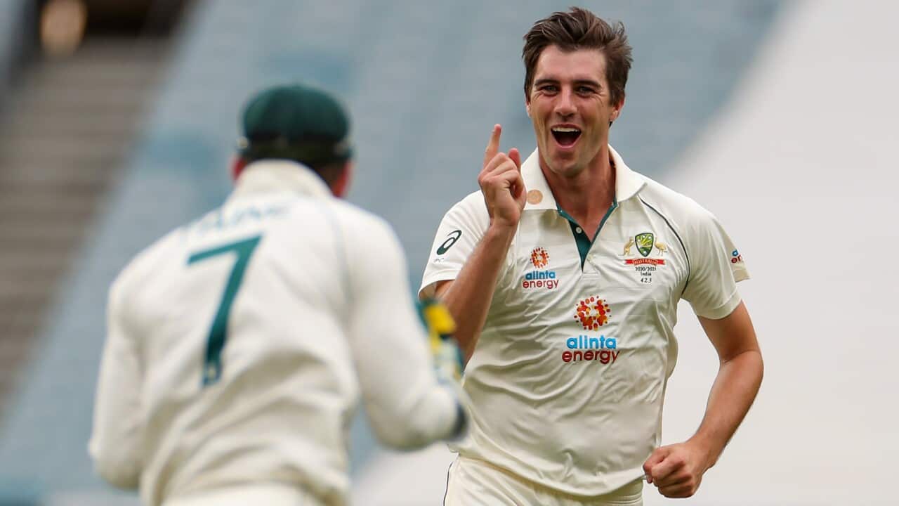 Australia's Pat Cummins (R) steps in as the new Australian team captain