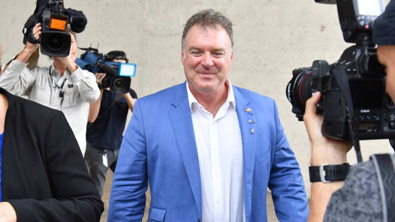 Rod Culleton leaves the High Court of Australia