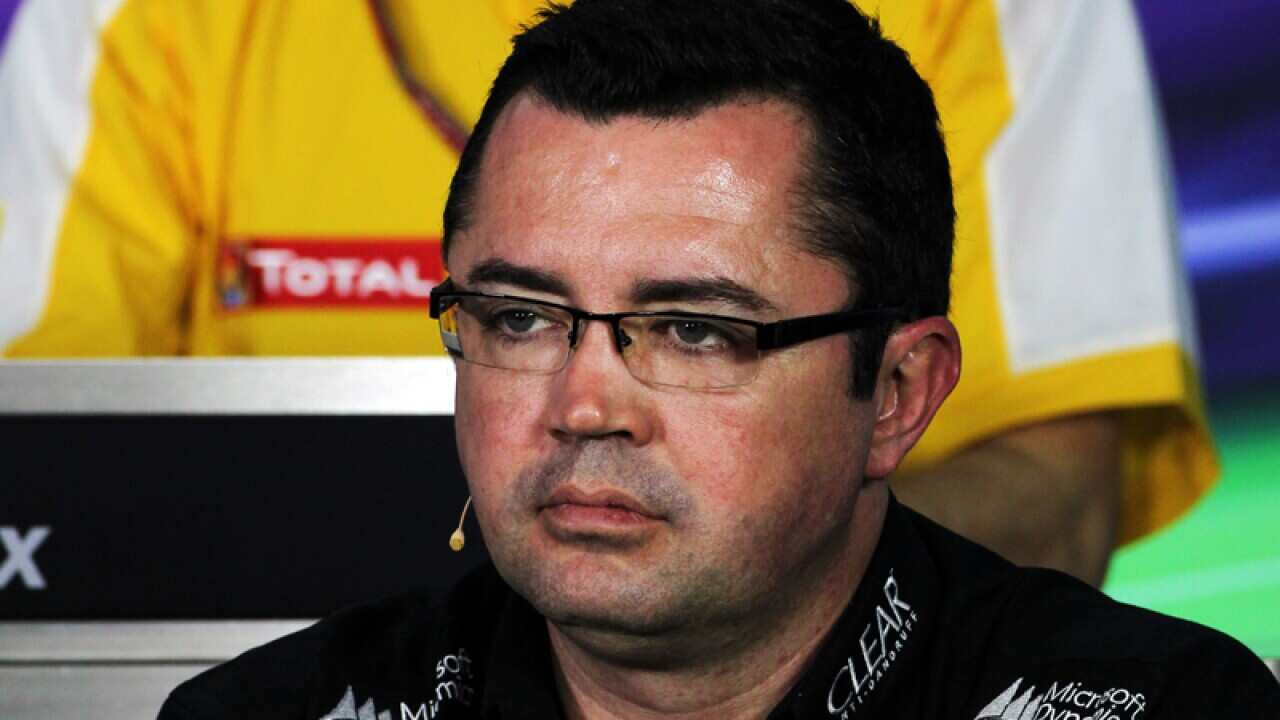 Eric Boullier at an F1 press conference