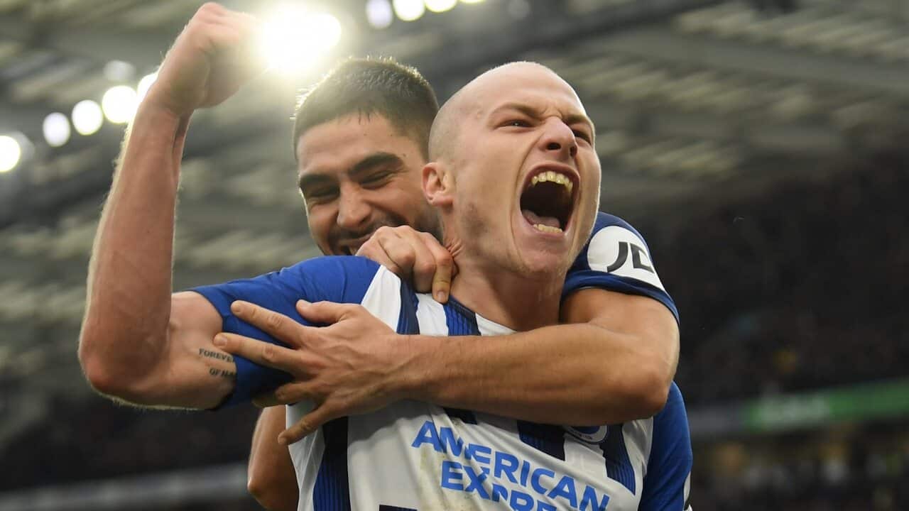 Aaron Mooy in action for Brighton