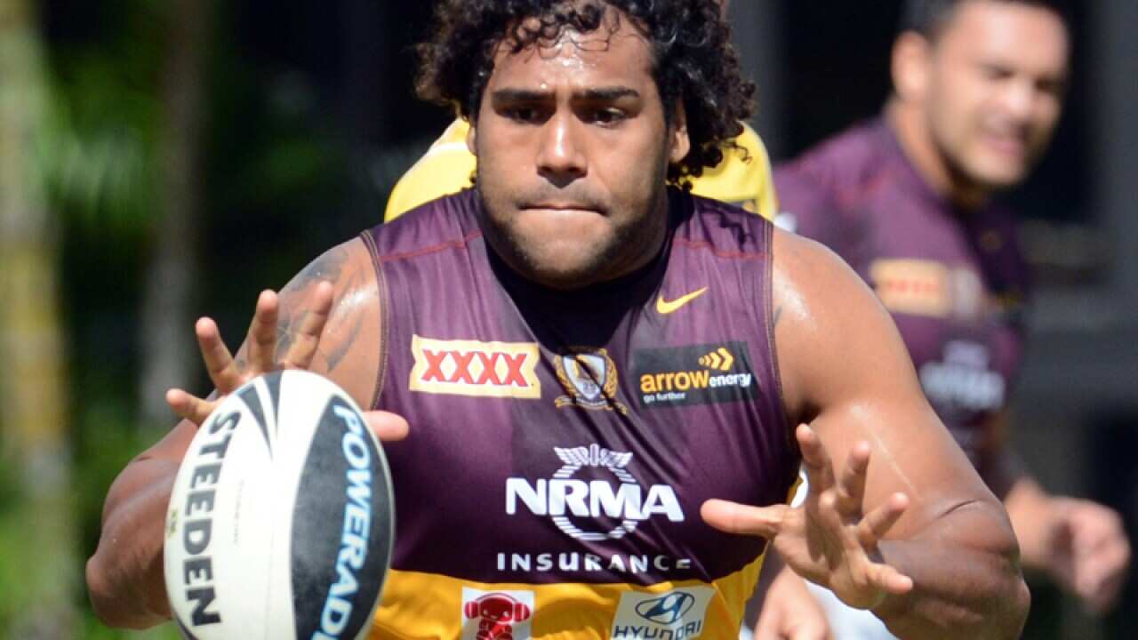 Sam Thaiday at Broncos training