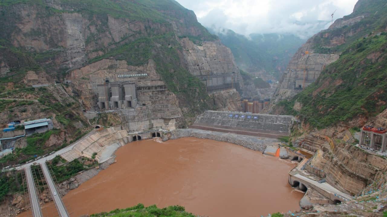 Wudongde Hydropower Station in Kunming city, Yunnan. China (AAP Image-Imaginechina via AP Images)