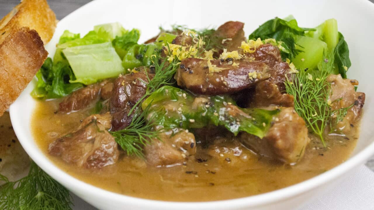 Lamb fricassee