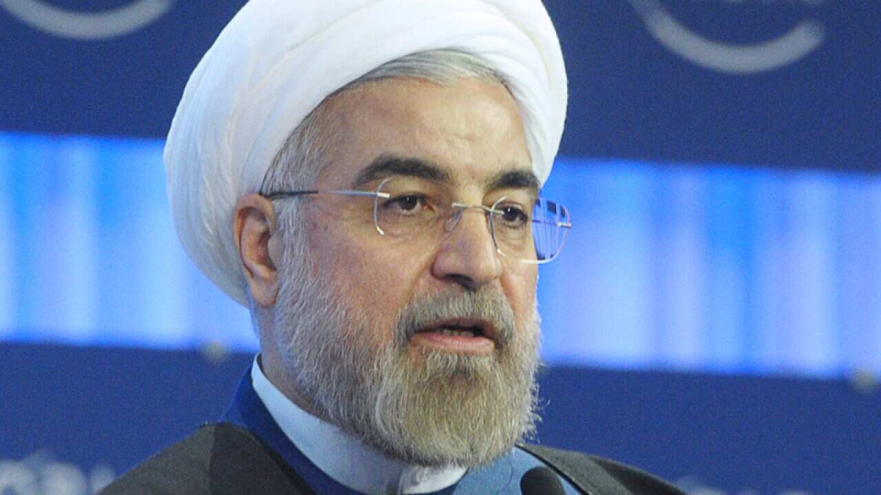 Iranian President Hassan Rouhani speaks at the World Economic Forum.
