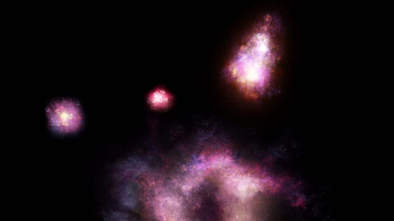 An artist's impression of the ring galaxy