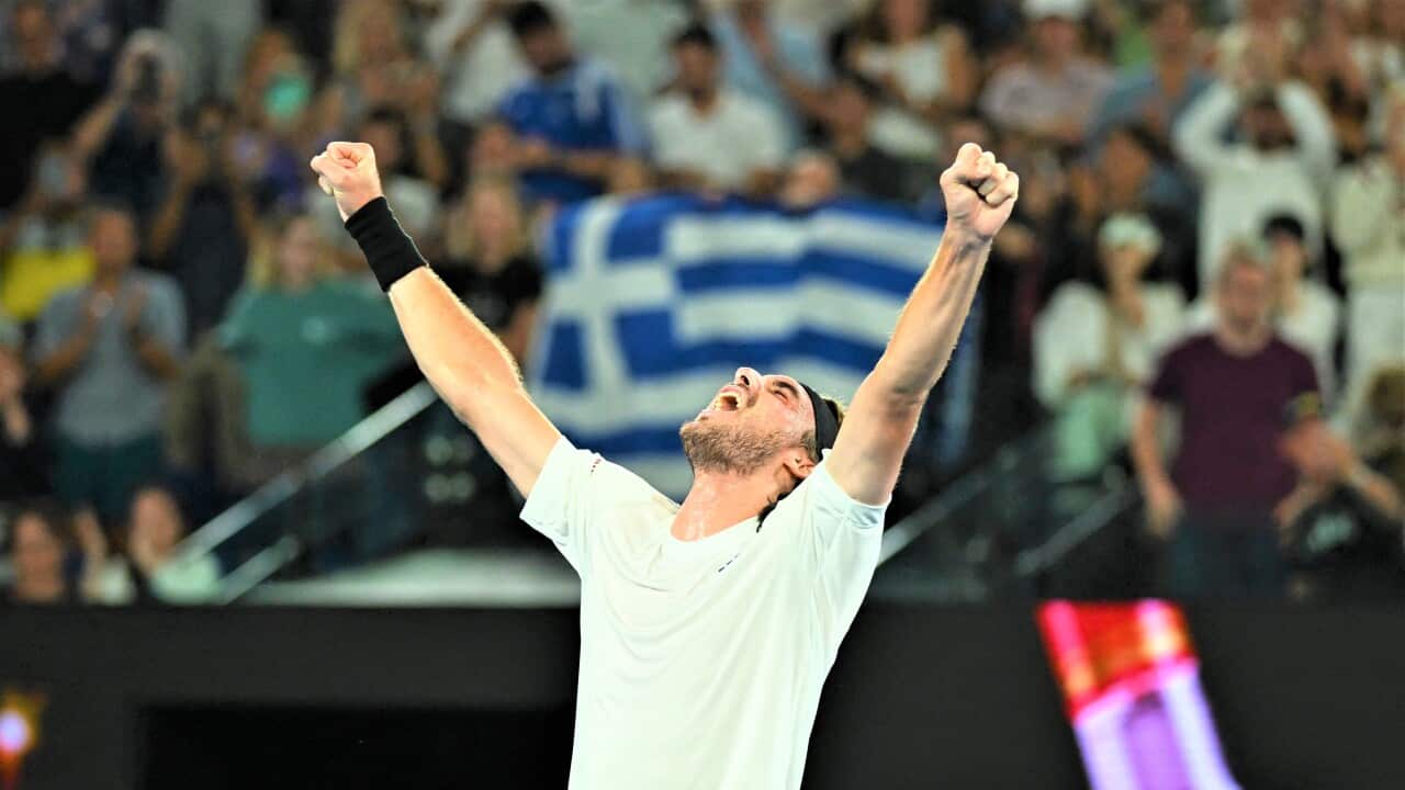 Stefanos Tsitsipas, 2023 Australian Open, Melbourne / Corinne Dubreuil/ABACAPRESS.COM