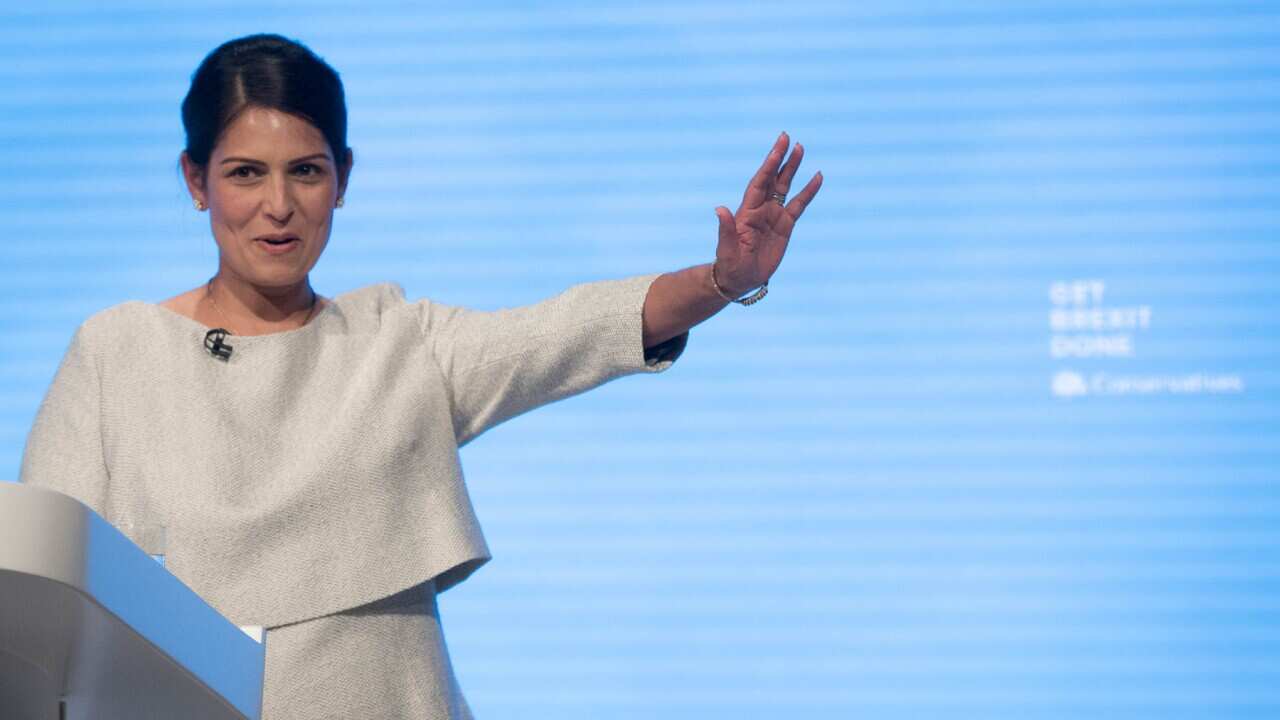 Home Secretary Priti Patel after making her keynote speech at the Conservative Party Conference