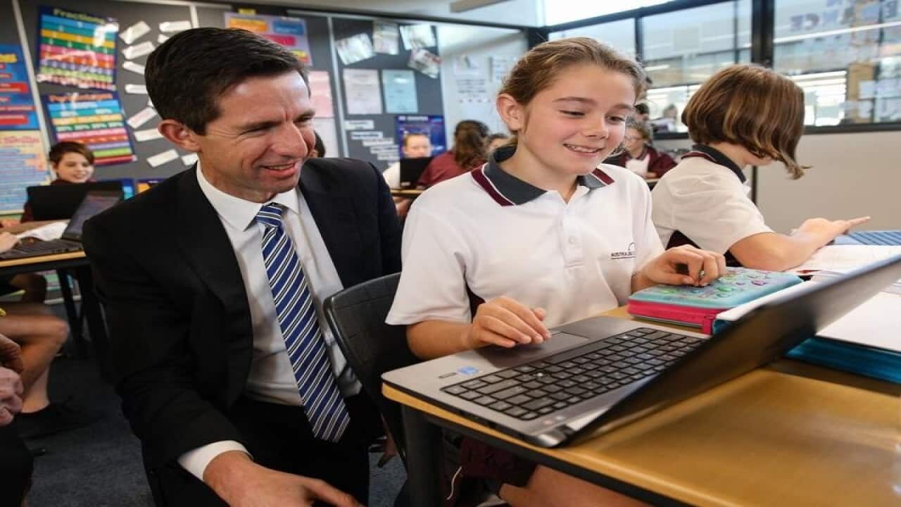 This is a file image of Education Minister Simon Birmingham.