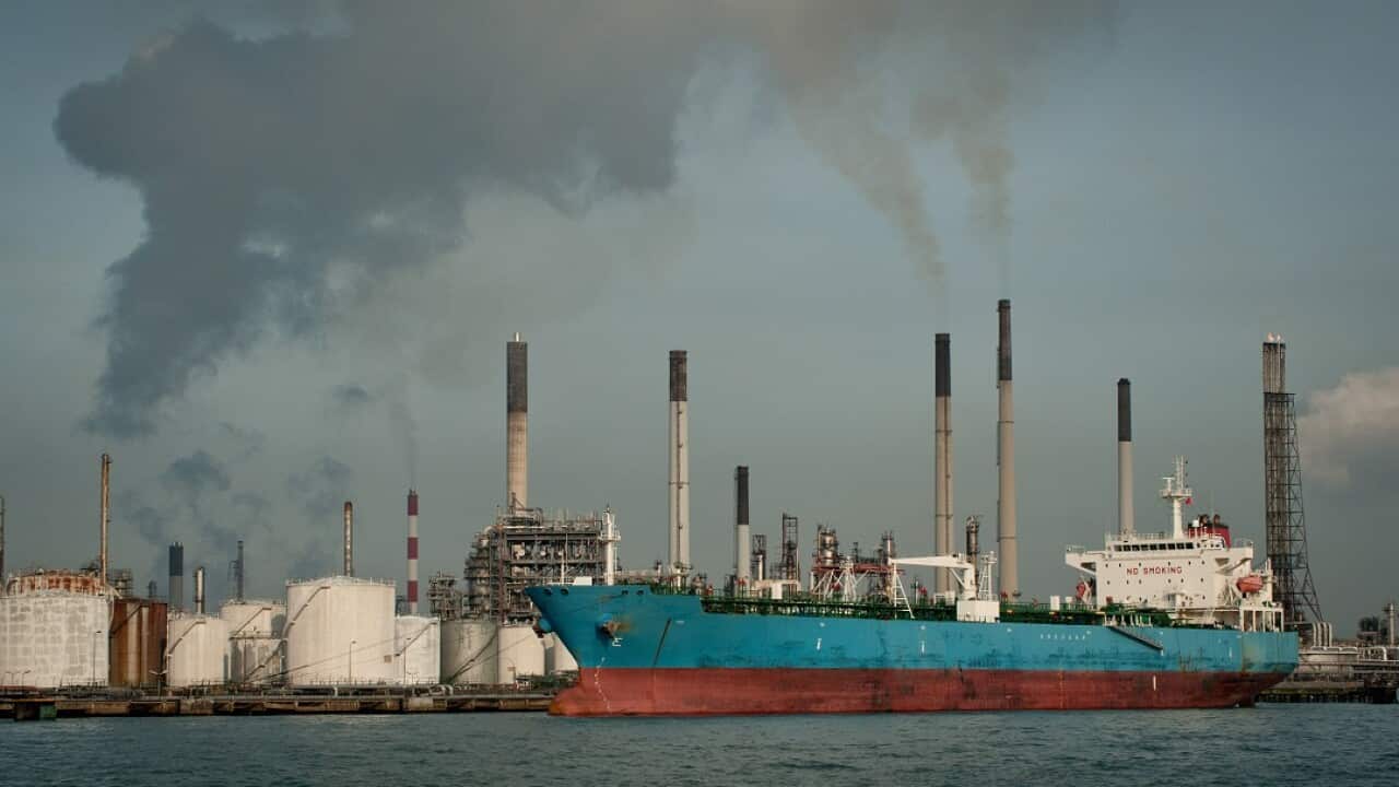 An oil refinery in Singapore.