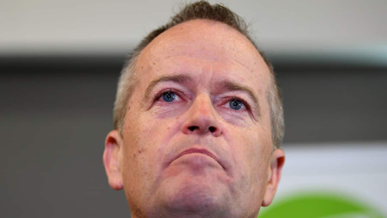 Australian Opposition Leader Bill Shorten speaks to the media about his late mother (AAP)