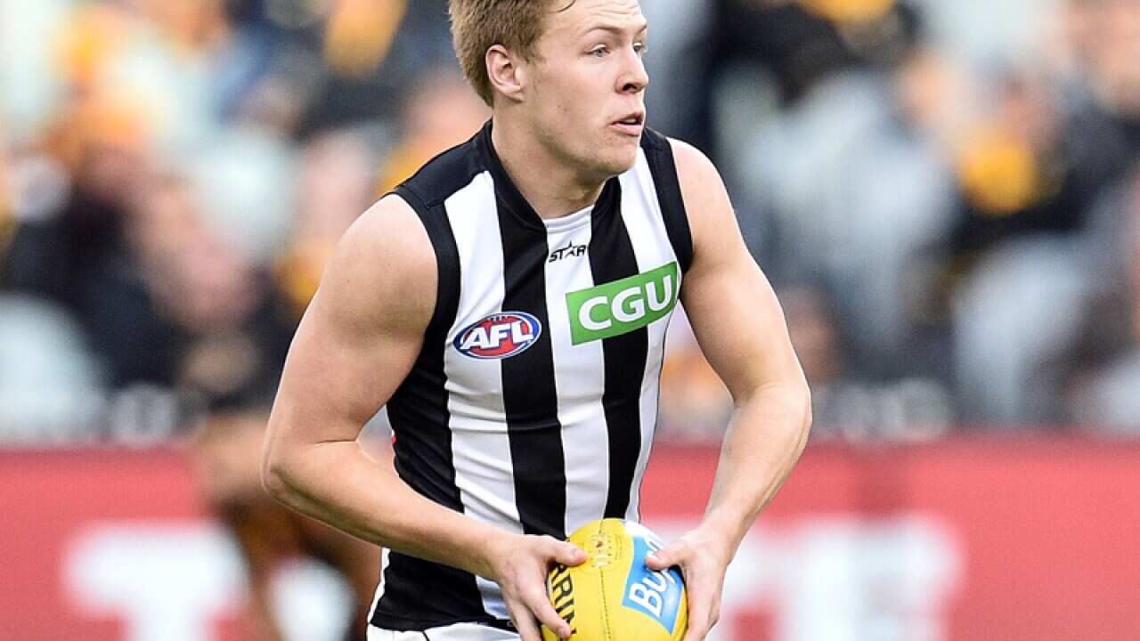 Jordan de Goey of the Magpies
