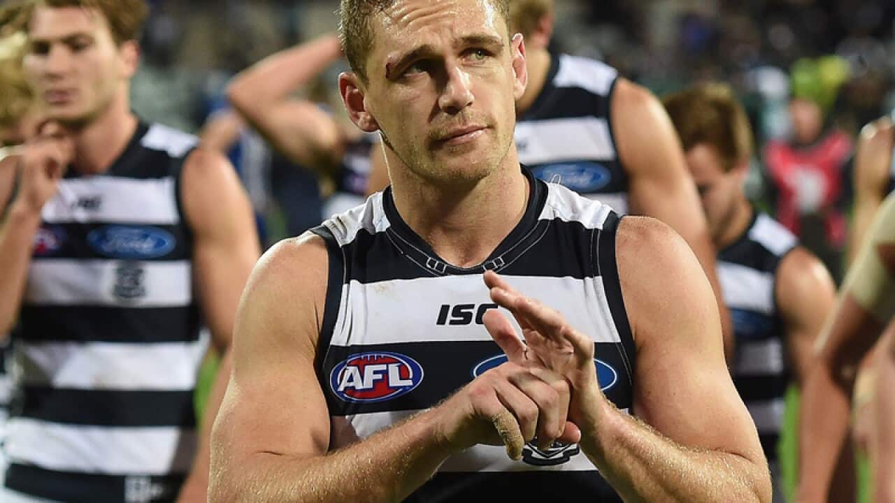 Cats captain Joel Selwood.