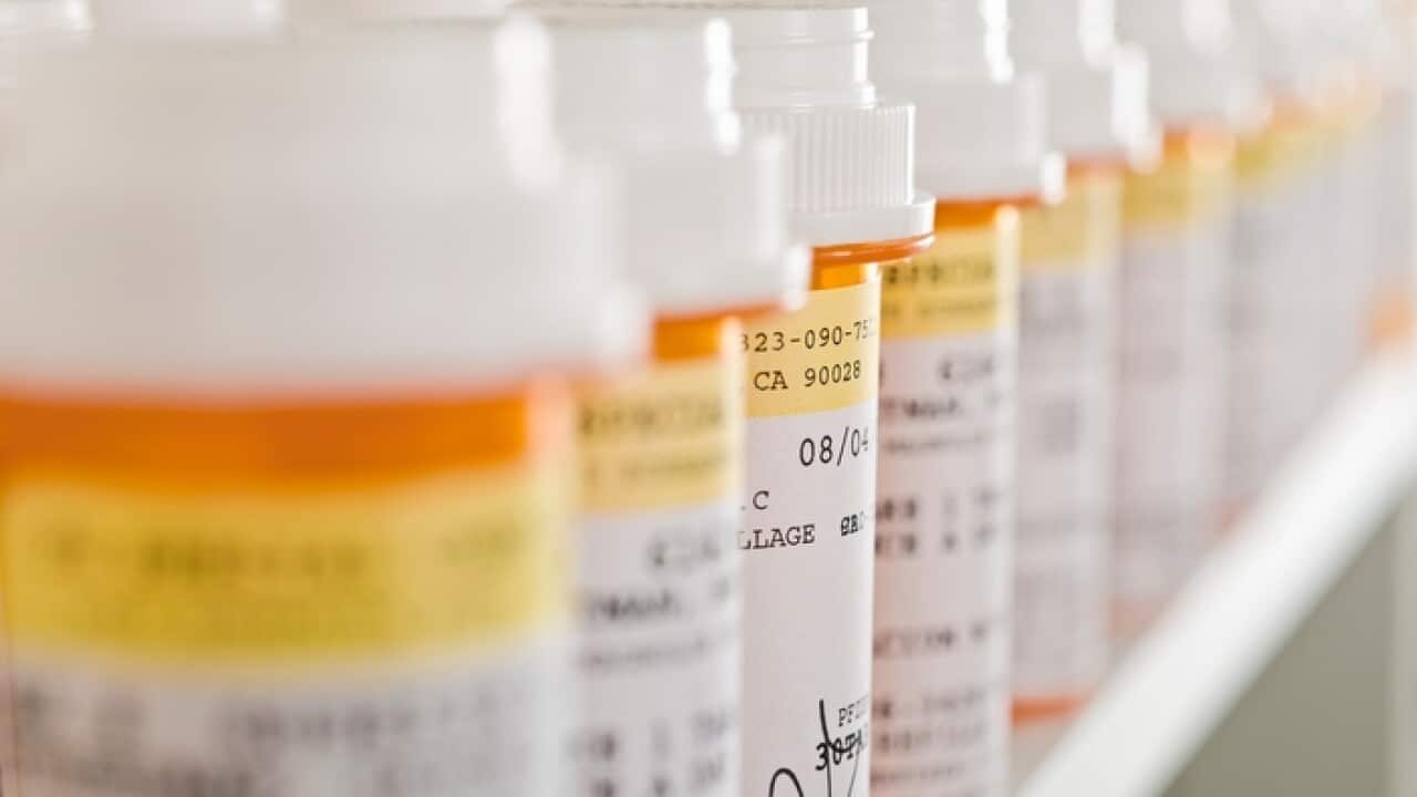 Prescription drugs close up