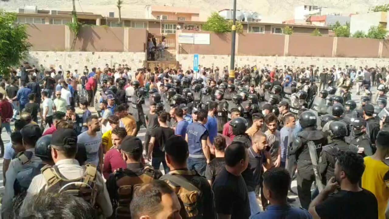 Protest against Turkish airstrike in the Kurdistan Region