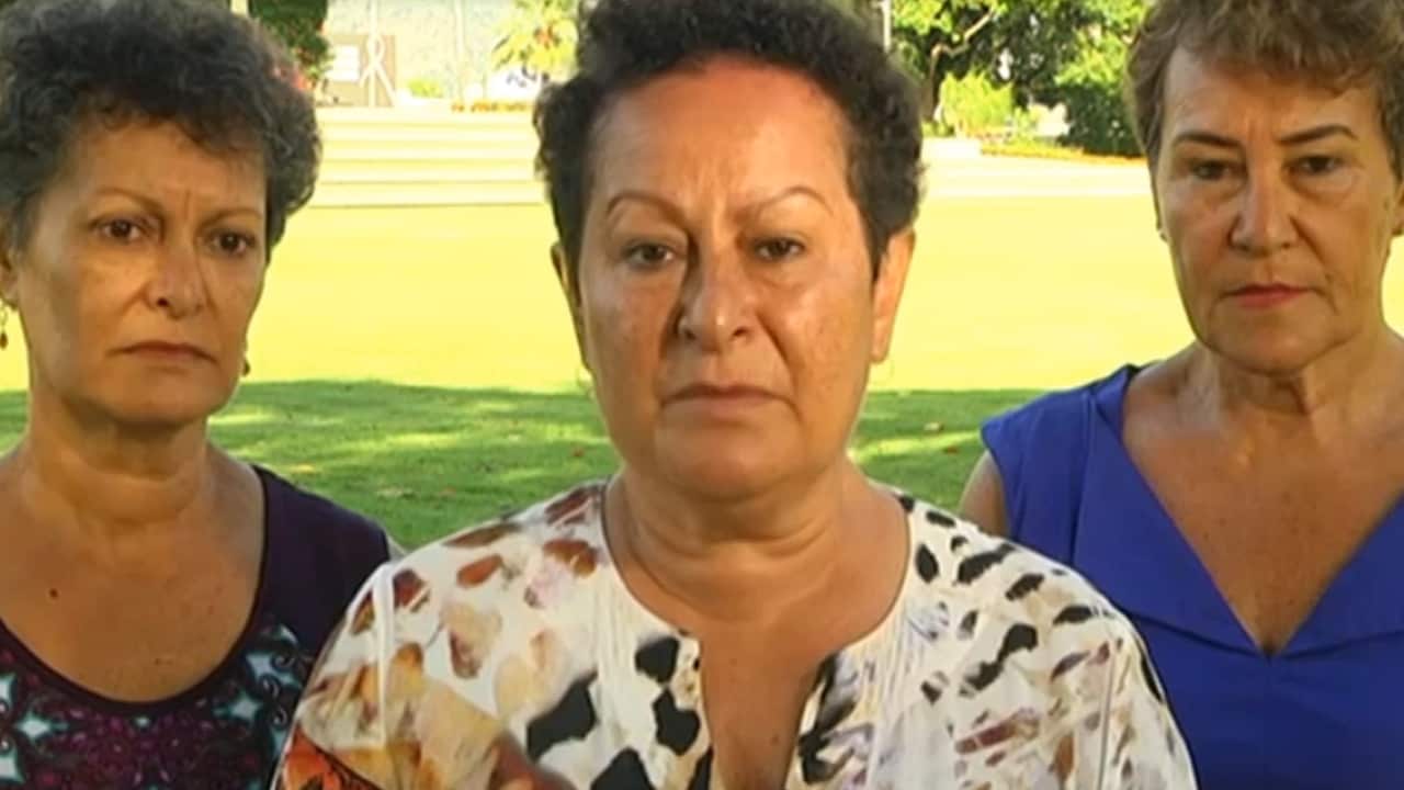 Catherine Bird (centre) and her sisters appear on Sky News.