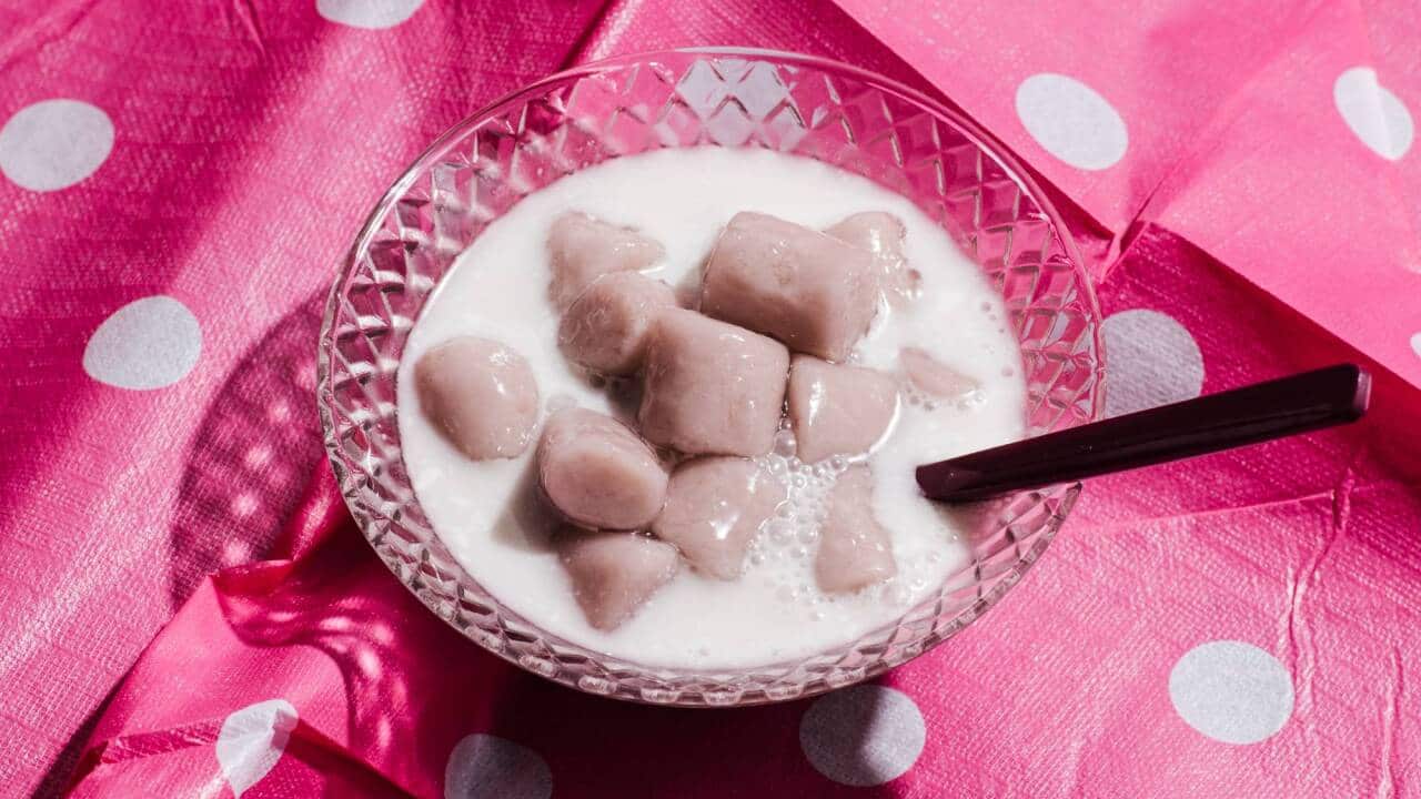 Sweet taro balls SBS Food