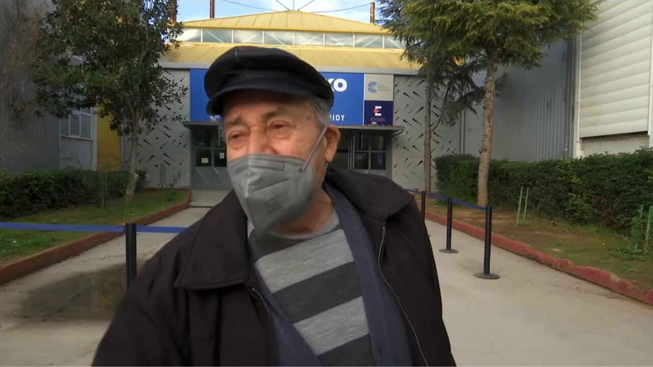 90 year old pensioner Dimitris