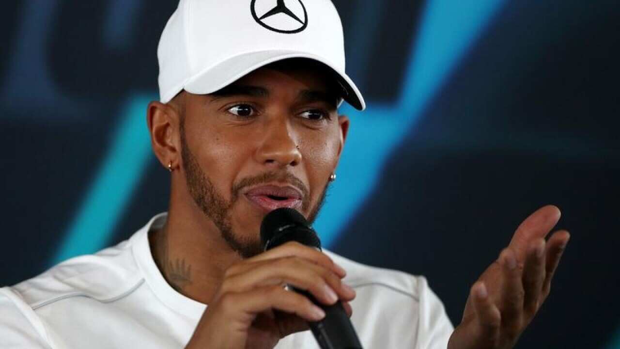 Mercedes driver Lewis Hamilton.