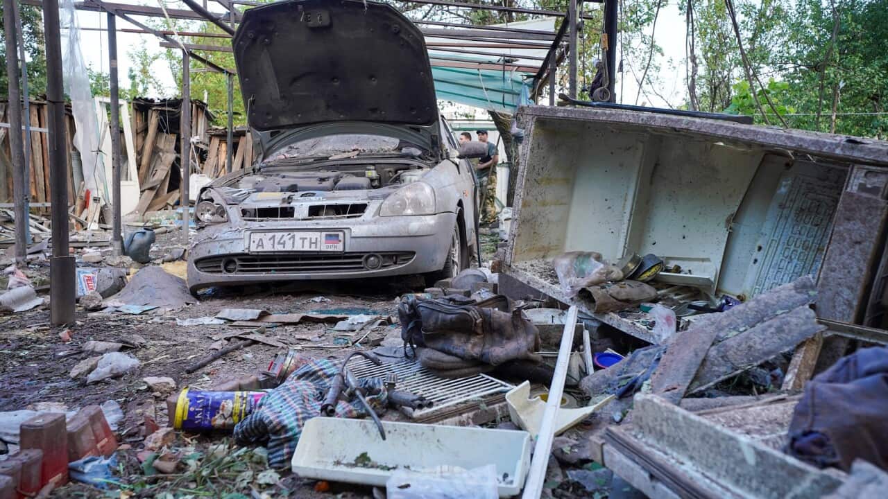 Donetsk in aftermath of shelling