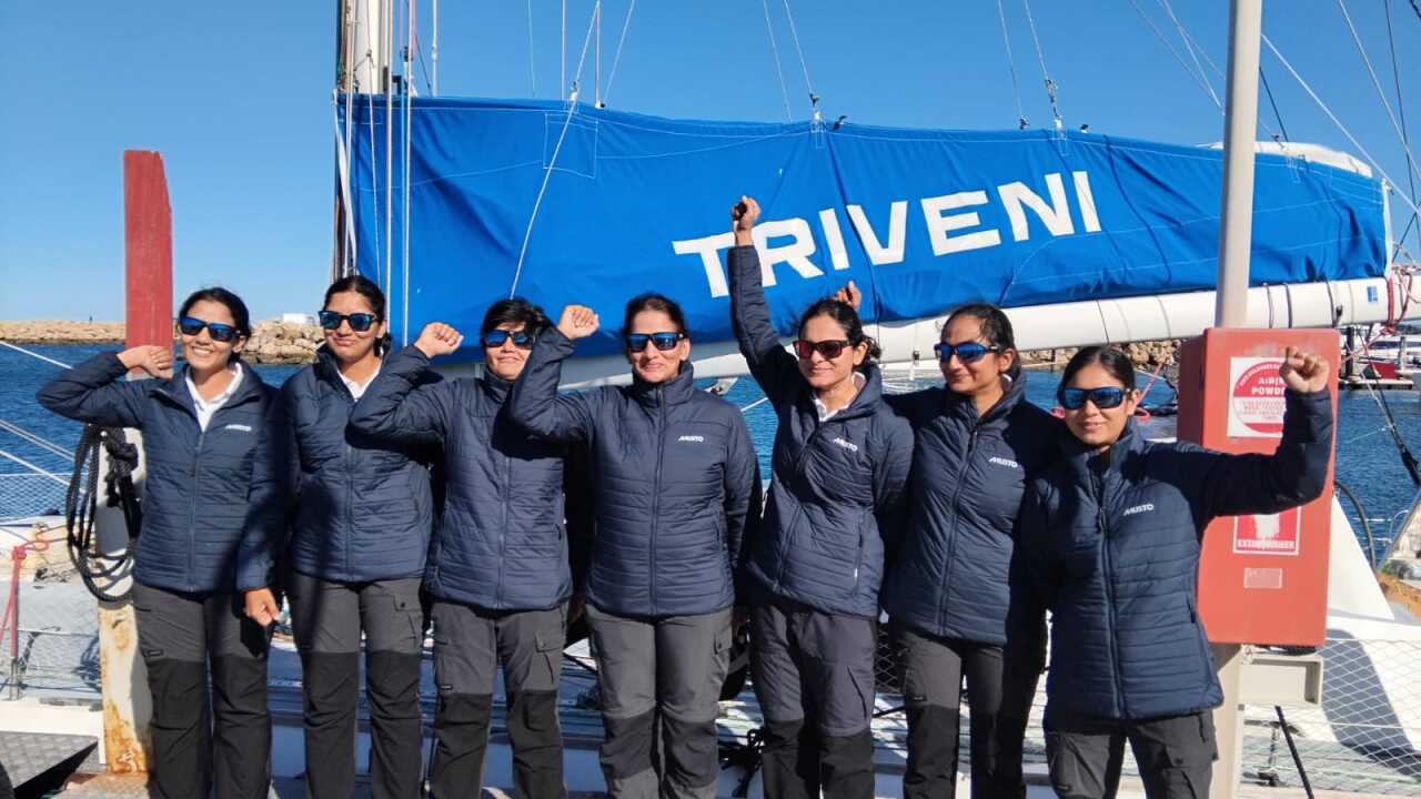 The crew of the IASV Triveni reached Fremantle Sailing Club in Perth.