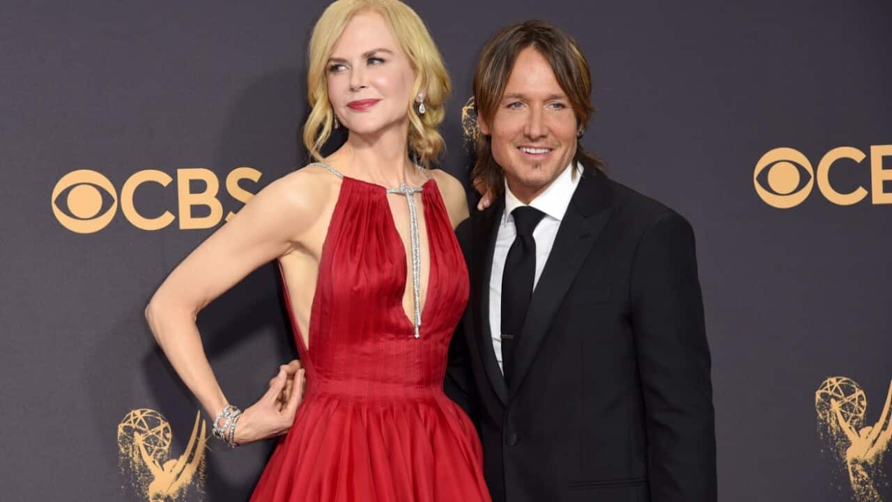 Nicole Kidman, left, and Keith Urban arrives at the 69th Primetime Emmy Awards on Sunday, Sept. 17, 2017,