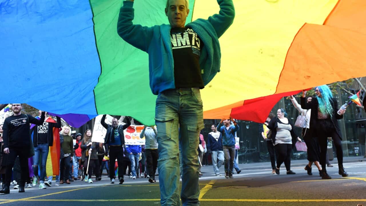 A marriage equality supporter