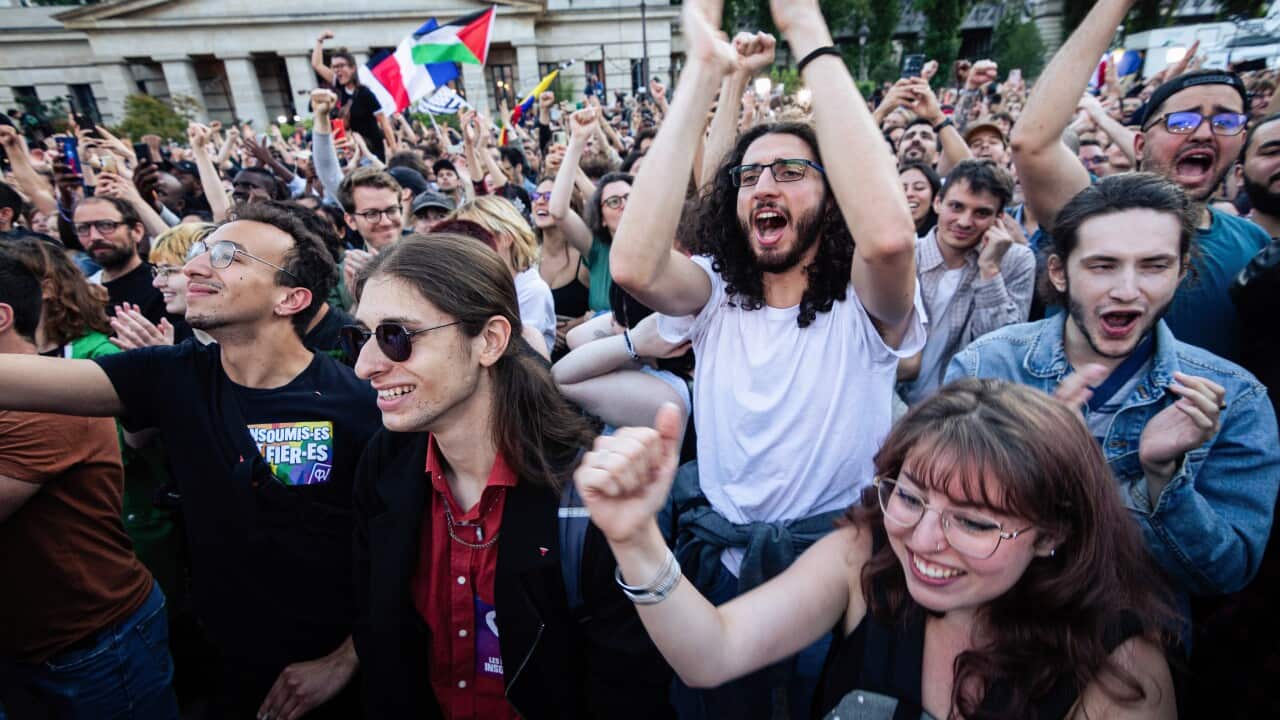 Nouveau Front Populaire victory on French legislative elections in Paris, France - 7 Jul 2024