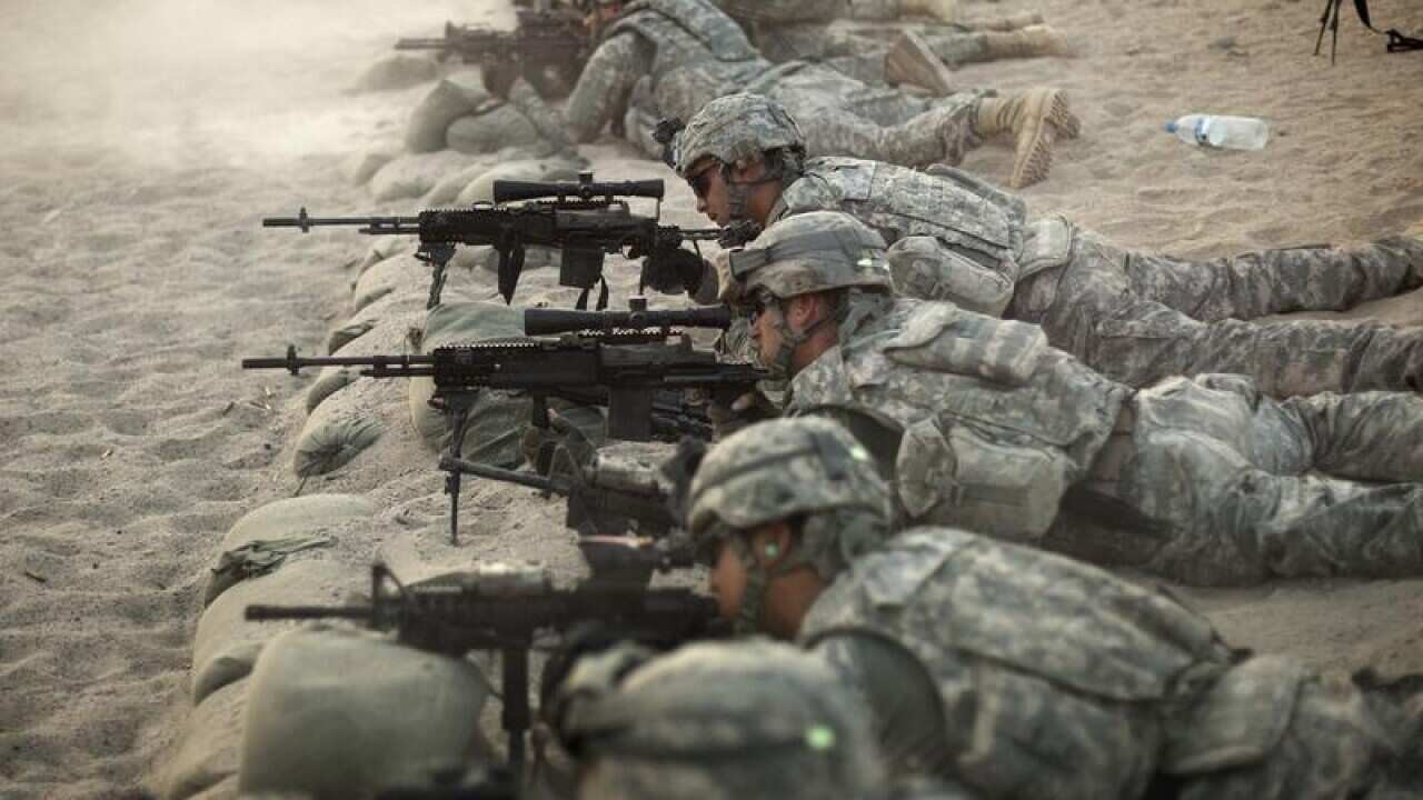 U.S. soldiers from the 5th. Striker Brigades