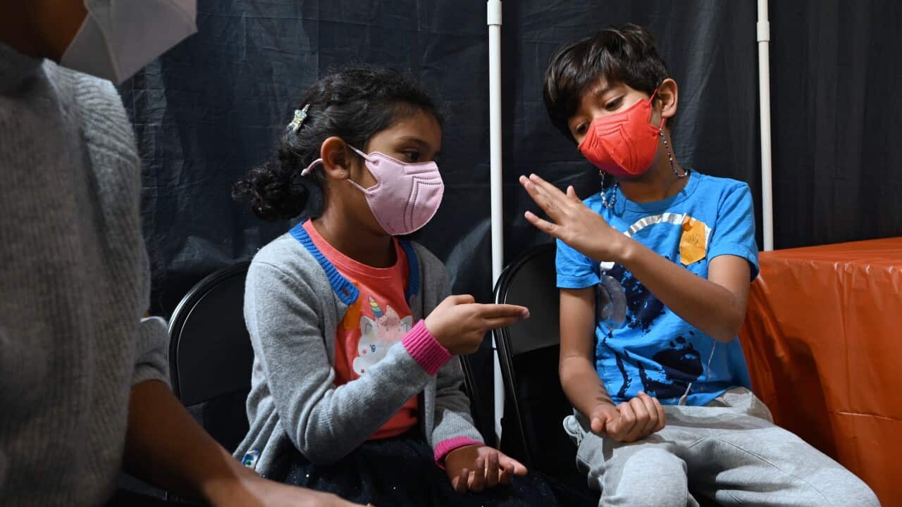 Kids inside the American Museum of Natural Historys kids vaccination site, New York, NY, November 29, 2021. Millions of children have already been vaccinated against COVID-19 in the United States since the vaccines is now available for children.