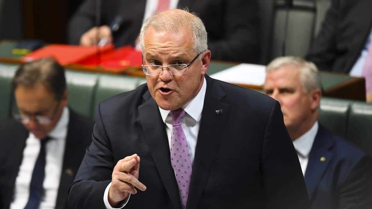 Scott Morrison speaks during House of Representatives Question Time this week.
