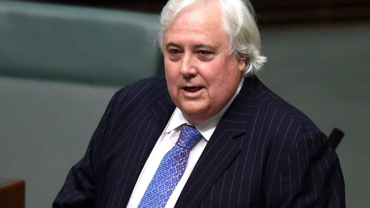 Clive Palmer in parliament.