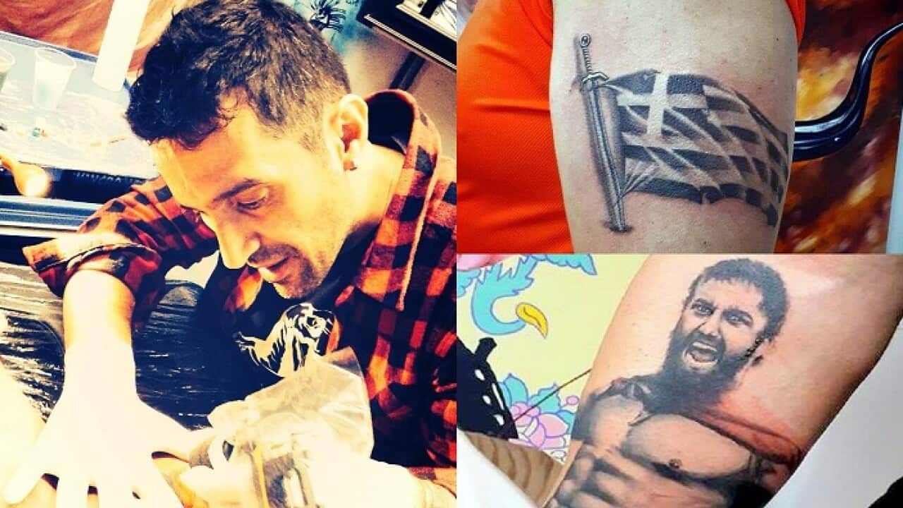 Greek tattoo artist Giannis Liris.