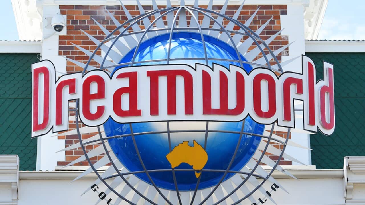 A Dreamworld sign