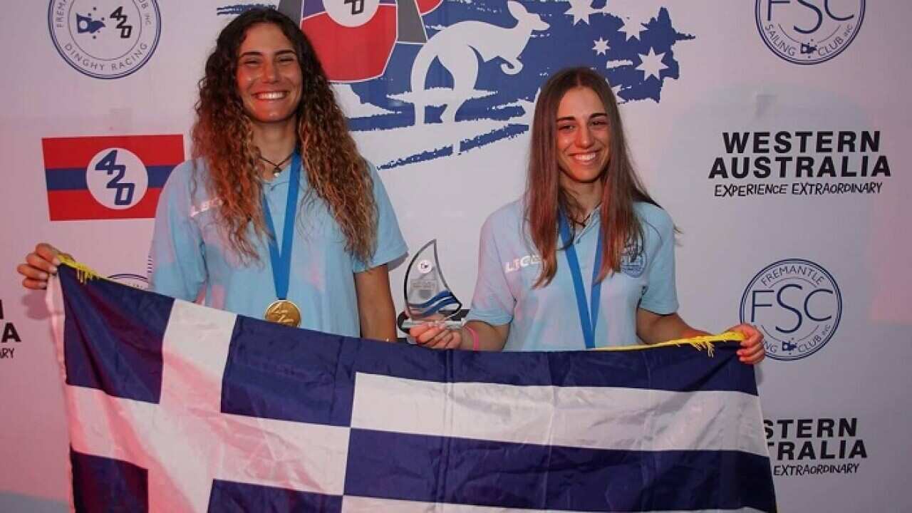 Ariadni-Paraskevi Spanaki and Myrto Papadopoulou won Gold at the 420 U17 World Sailing Championships in Perth.