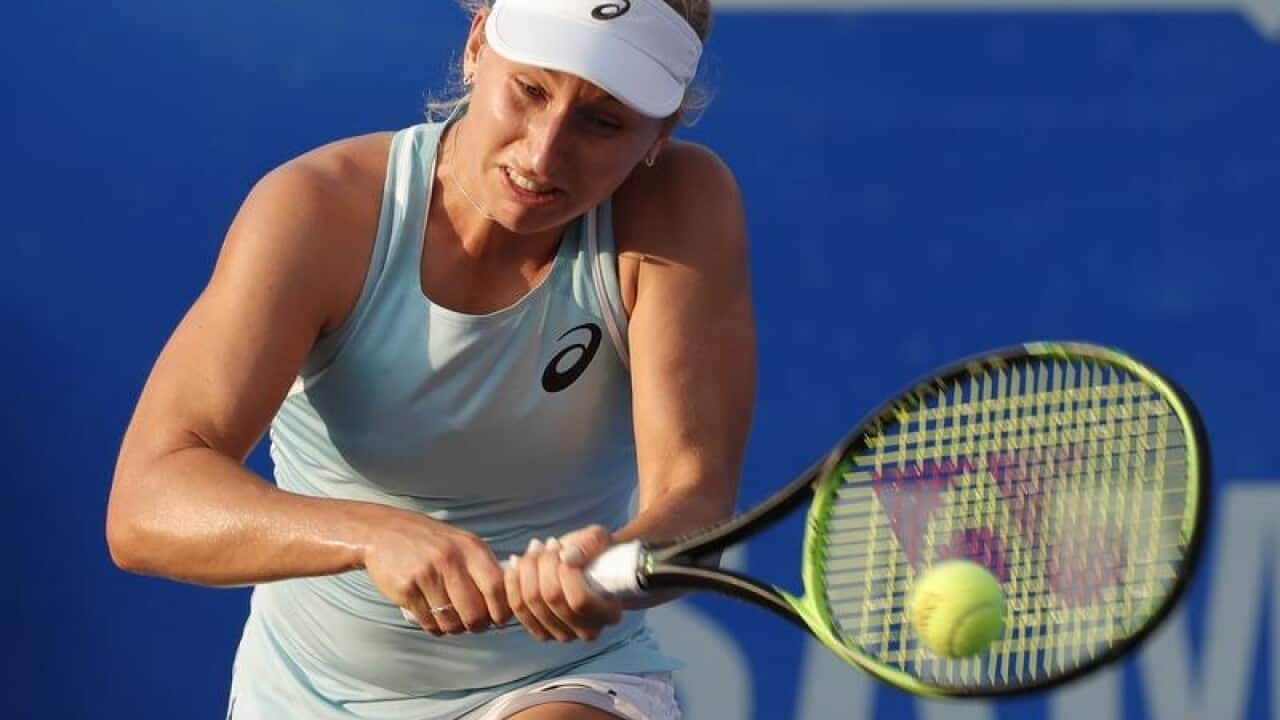 Tennis player Daria Gavrilova in action at the Mexican Open.