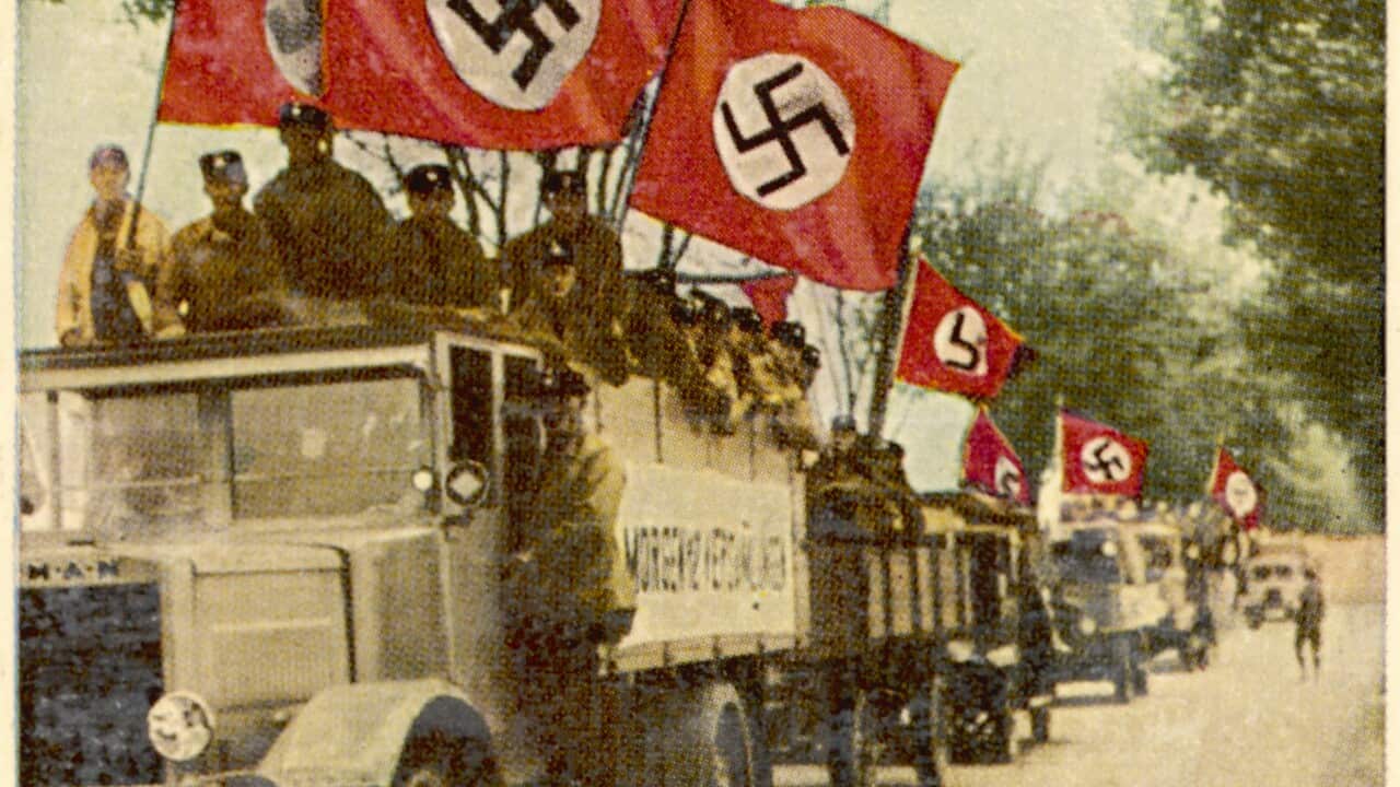 Nazi propaganda tour.          Date: 1927