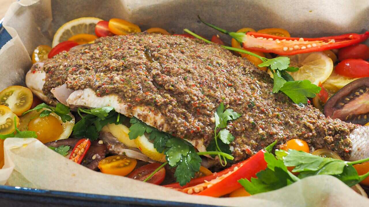 Deepfried whole snapper with Thai seafood sauce SBS The Cook Up with