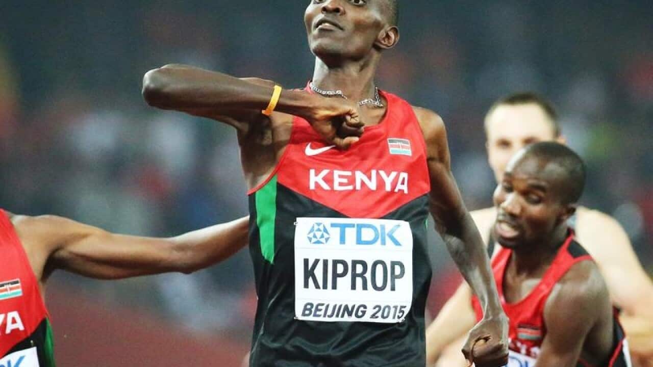 Asbel Kiprop of Kenya.