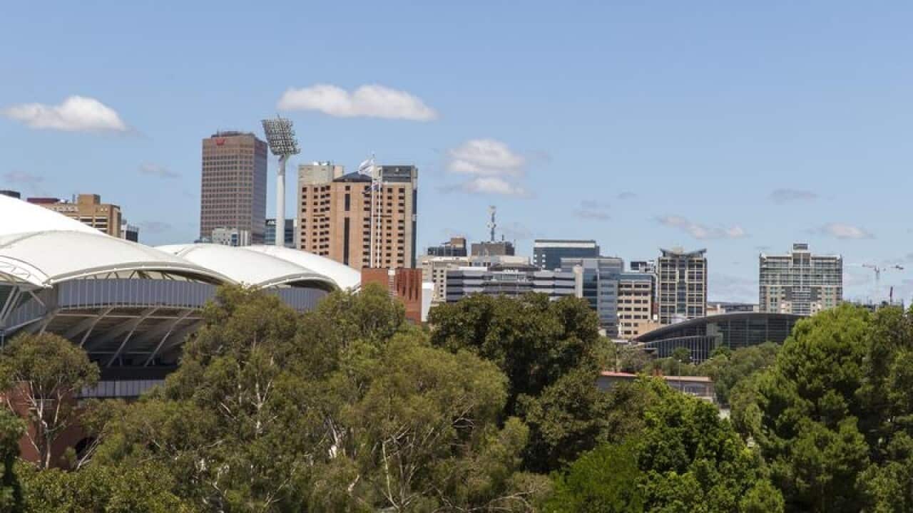 A view of Adelaide's city skyline.