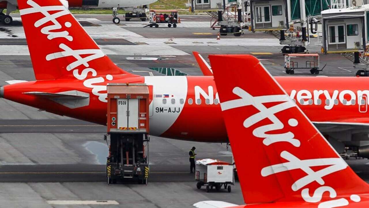 AirAsia aircrafts at Kuala Lumpur airport