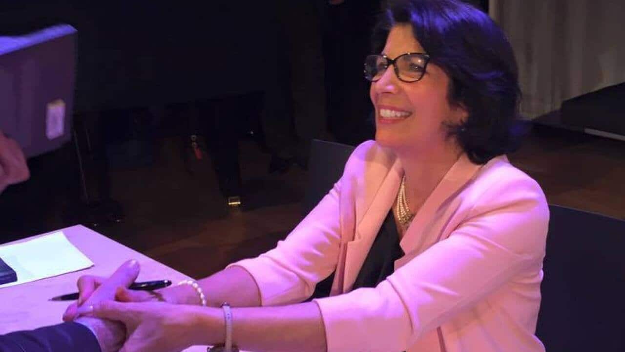 Concetta Cirigliano Perna at the launch in Sydney for the book "Fuori dalla Nebbia".