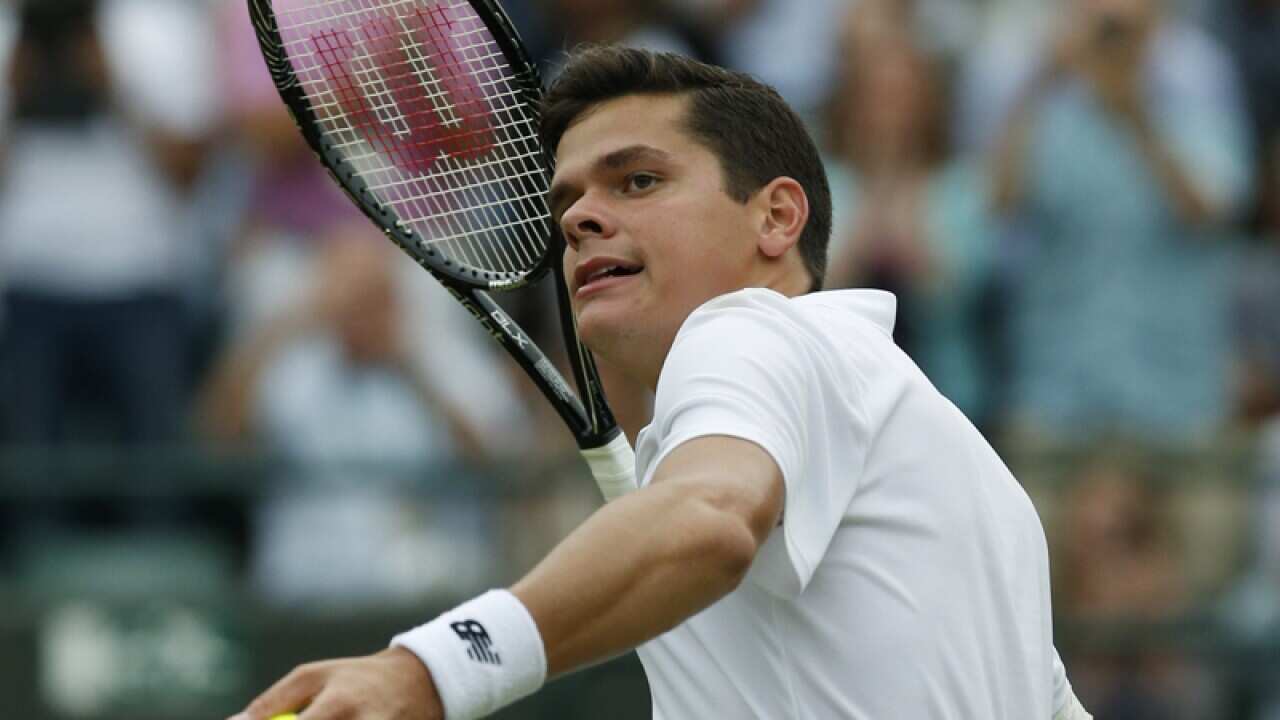 Milos Raonic during Wimbledon.