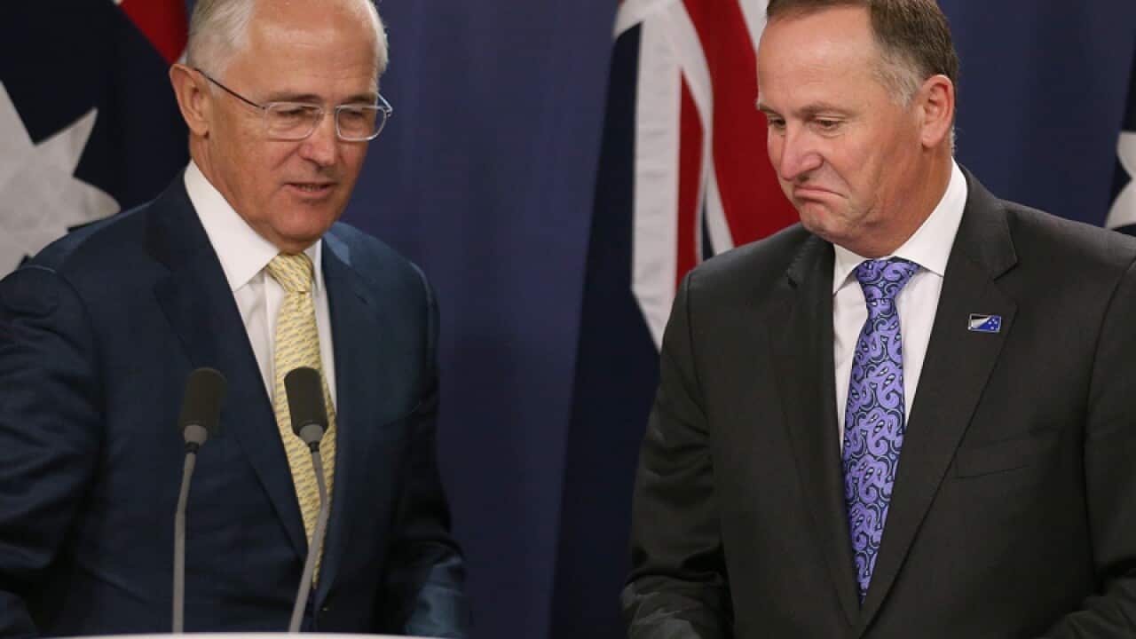 New Zealand PM John Key (left) and Australian PM Malcolm Turnbull