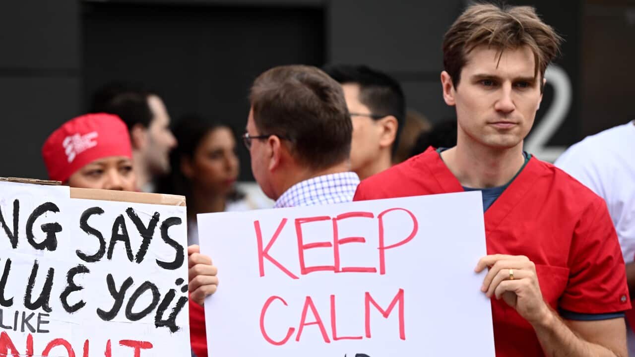 NSW doctors strike: Henry worked 135 hours in the past fortnight, he’s joined thousands demanding change NSW doctors strike: Henry worked 135 hours in the past fortnight, he’s joined thousands demanding change