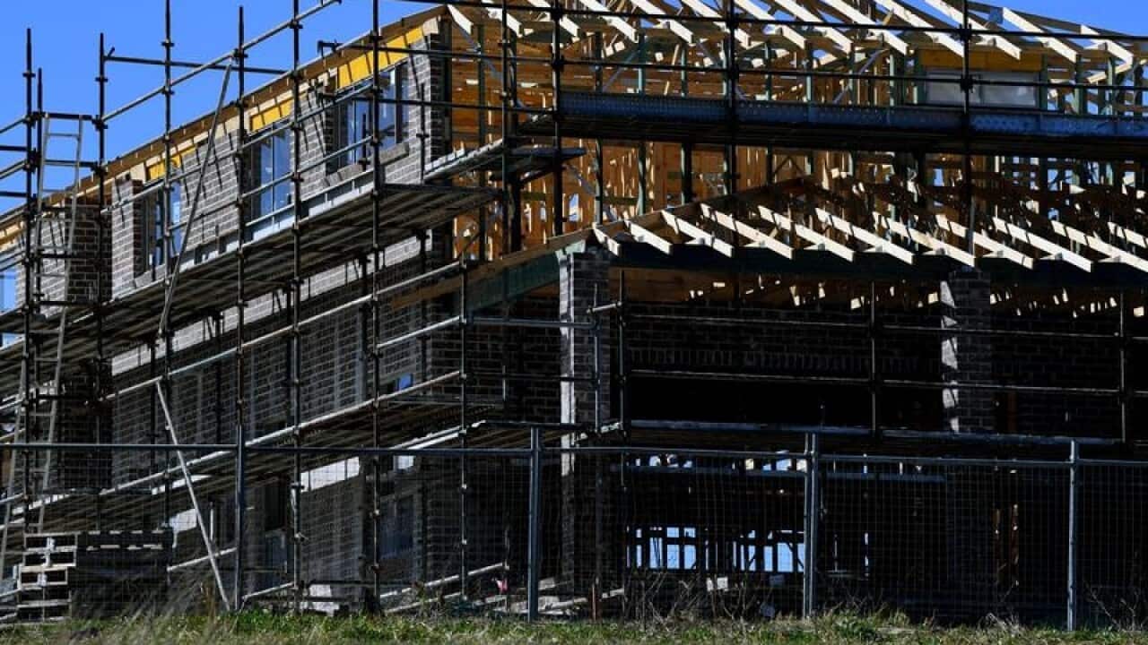 New residential properties under construction in Sydney.