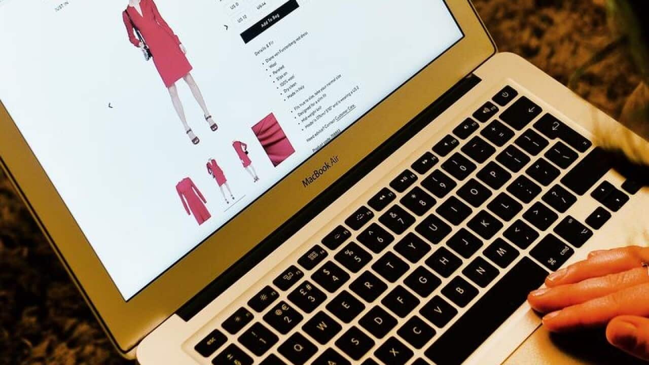A stock image of an online shopping website