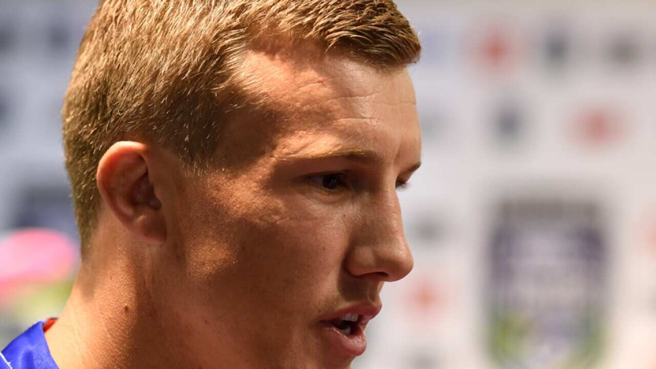 NRL player, Trent Hodkinson of the Newcastle Knights