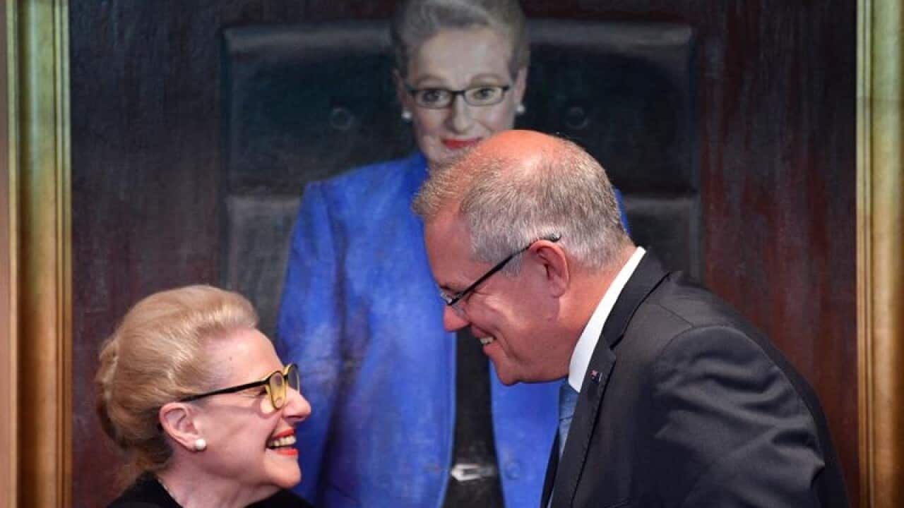Former Speaker Bronwyn Bishop and Prime Minister Scott Morrison